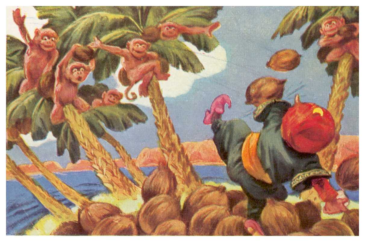 A coconut battle