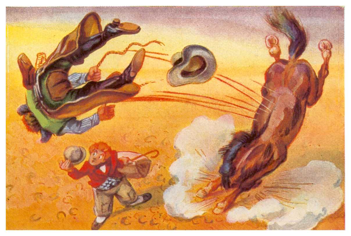 Picture 41. A Cowboy flies through the air