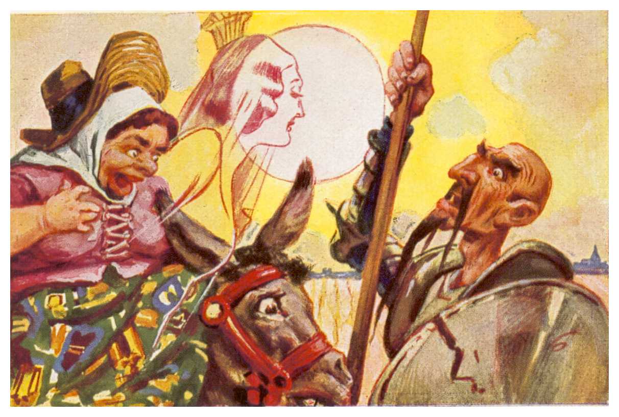 Bild 96. Don Quixote erblickt Dulcinea